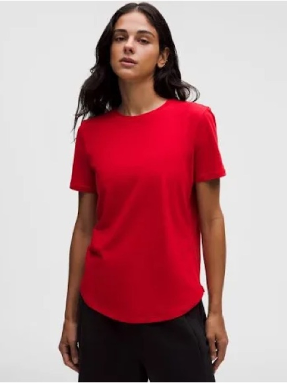lululemon athletica Red Short Sleeve Crew Tee; never worn